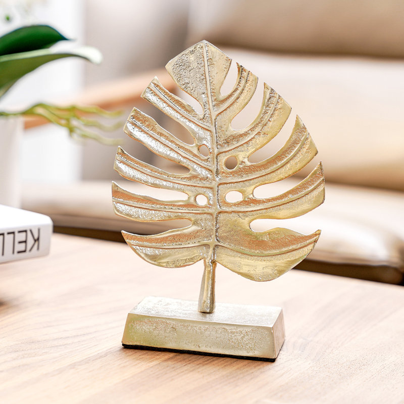 Gold palm leaf table discount